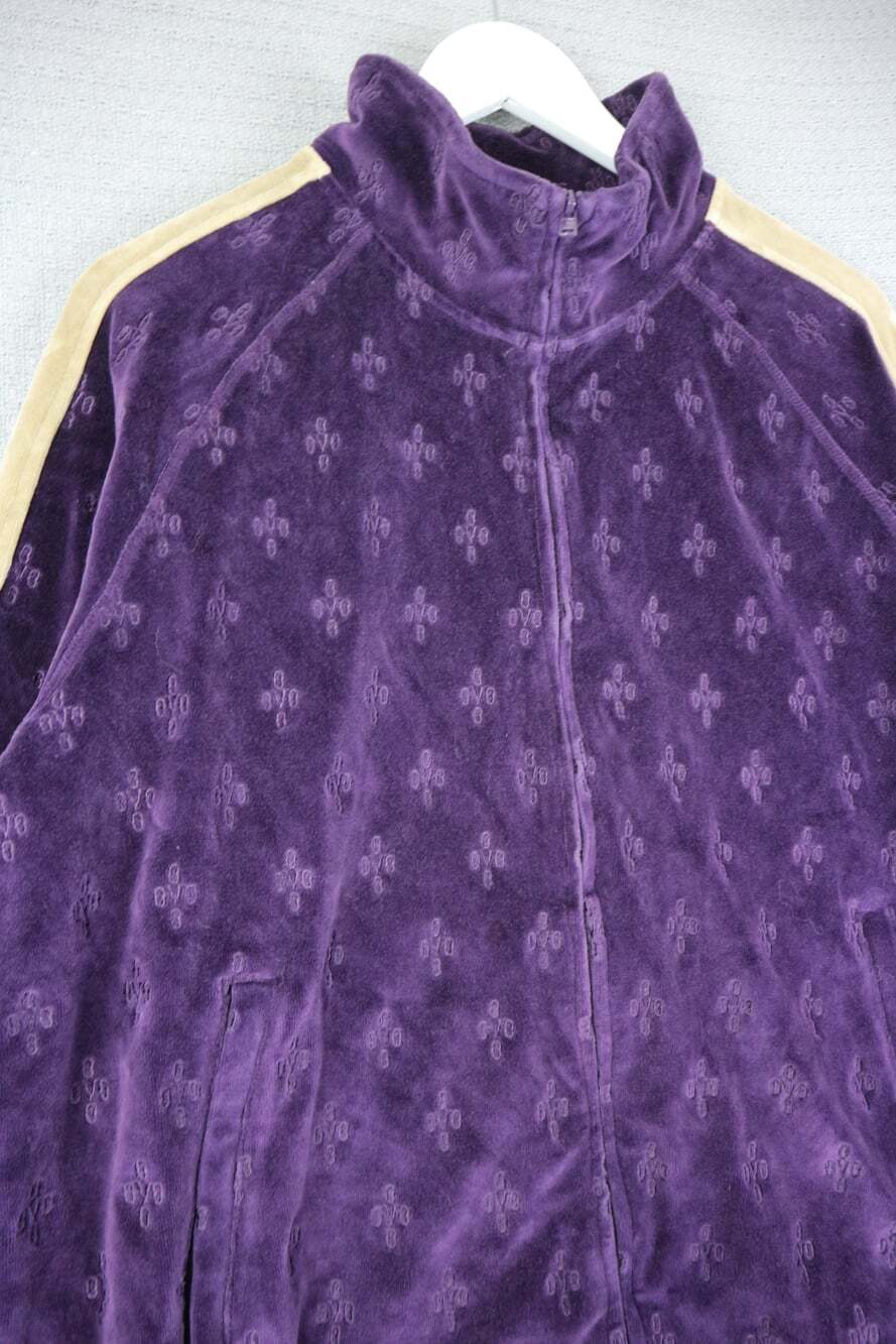 OVO Monogram Velour Track Jacket in Purple SS22 Mens Large - Picture 3 of 8